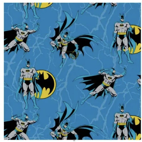 DC COMICS JUSTICE LEAGUE BATMAN LOGO 1 Yard Cut 100% Cotton Fabric 36"x44" WB - 第 1/3 張圖片