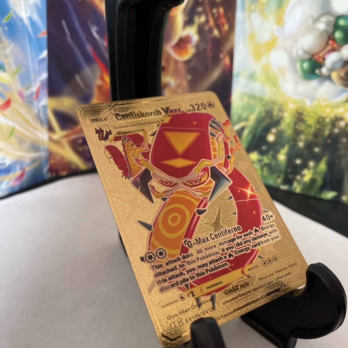 Centiskorch VMAX SV109/SV122 HP320 - Gold Foil🔥 Fan Art Centiskorch VMAX SV109/SV122 HP320 - Gold Foil🔥 Fan Art