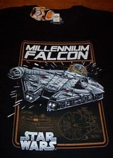 VINTAGE STYLE STAR WARS MILLENNIUM FALCON T-Shirt SMALL NEW w/ TAG