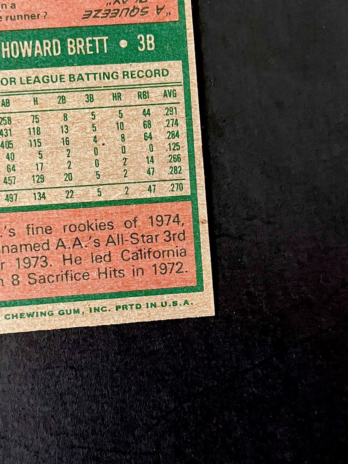 1975 Topps George Brett #228 Rookie Card RC - Picture 14 of 14