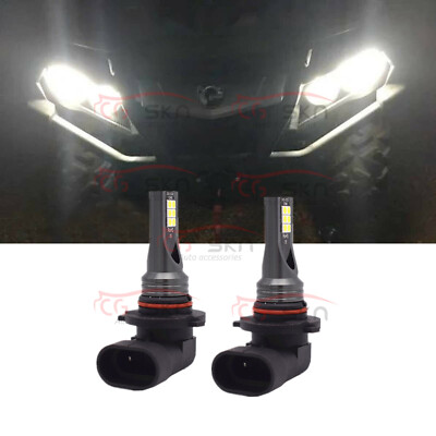 For Can-Am 2X LED 6000K White Headlight Bulbs Lamps kit Outlander 1000 500 650