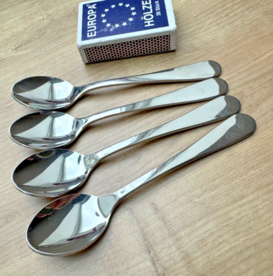 WMF Luzern Cromargan 4 Espressolöffel Mokkalöffel 10,9 cm