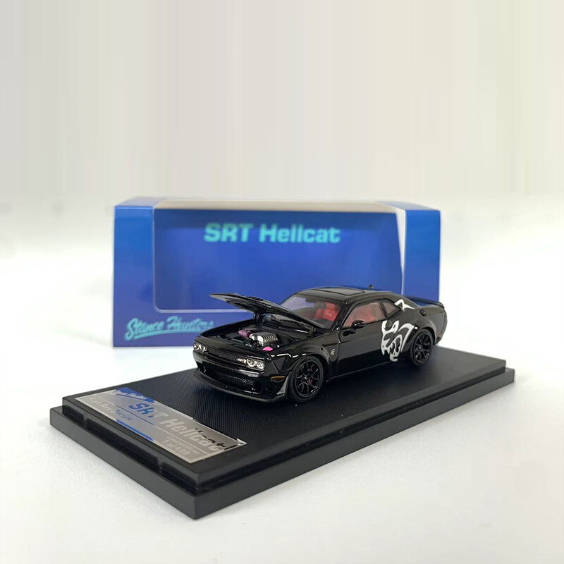 Stance Hunters 1:64 Dodge SRT Hellcat Alloy Die-Cast Vehicle Model Car -Black