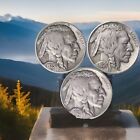 Lot of 3 Buffalo Nickel Coins with Full & Different Dates Fast Free Shipping