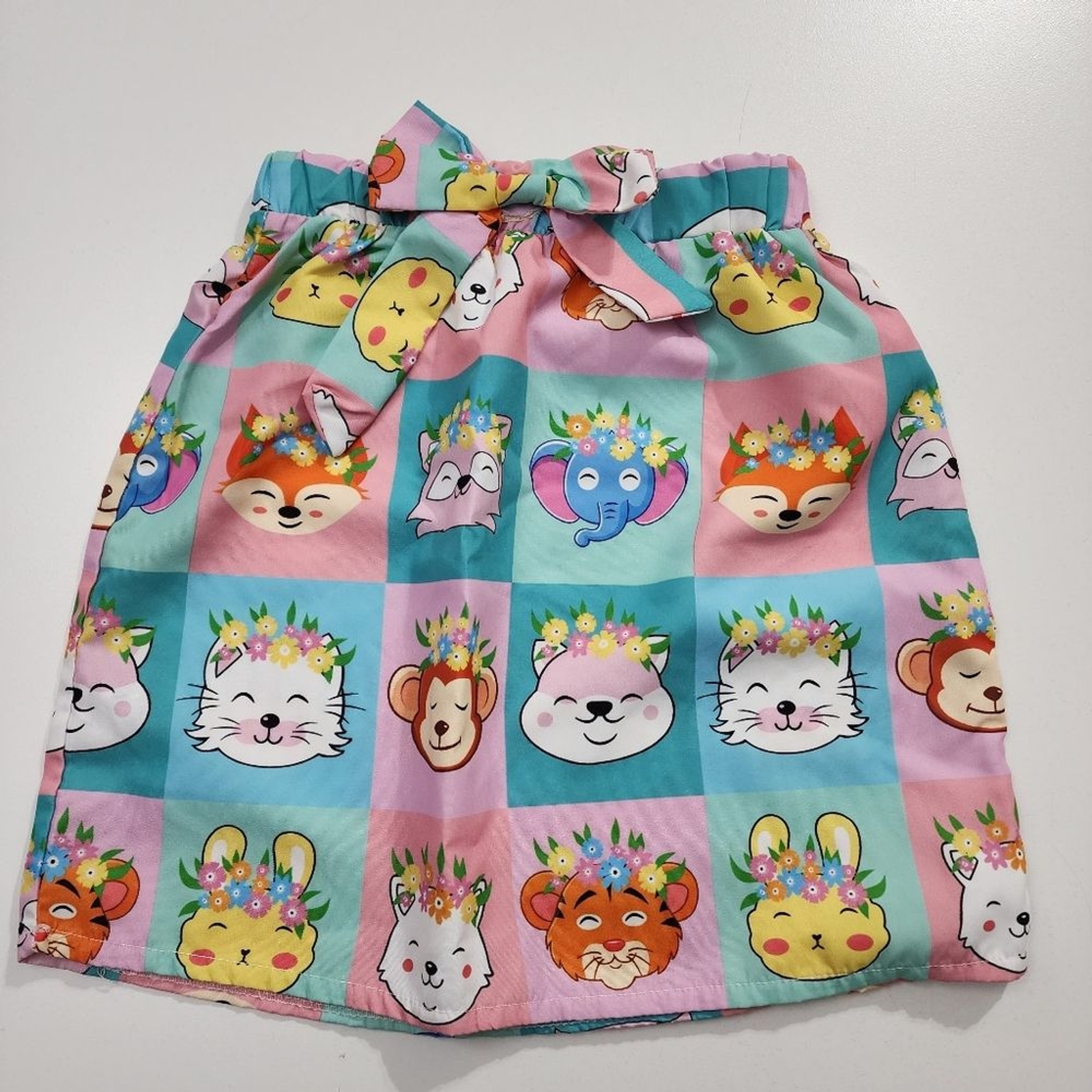 Girls Colorful Animals Floral Flowers Skirt Size 6 NEW without Tags