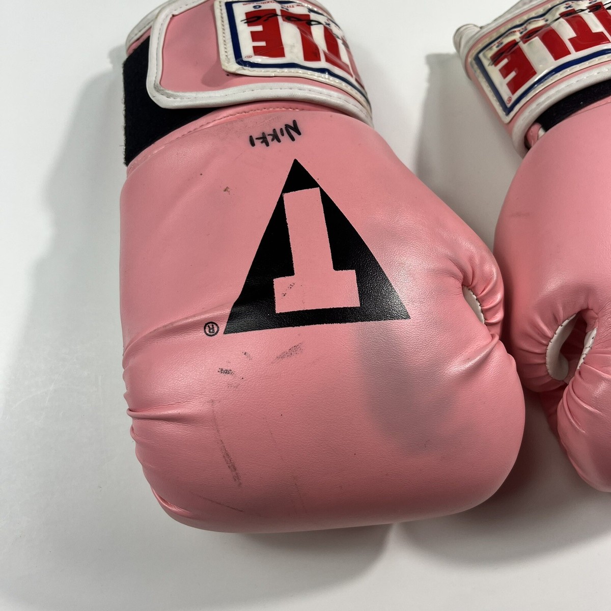 Title Classic Women's Baby Pink Genuine Leather Boxing Gloves 12oz