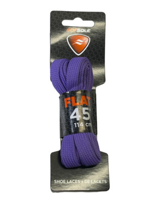 Sof Sole Sport Neon Flachschuh Neon Schnürsenkel Lila, 45-Zoll