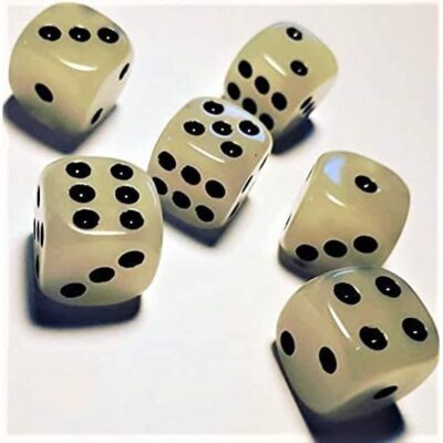 Dice4friends 70726 - Würfelset D6: Glow in the dark (12)