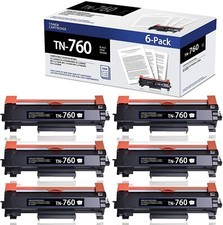 6 pk High Yield TN760 TN-760 Toner Compatible For Brother HL-L2370DW L2390DW NEW