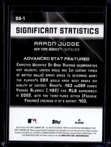 2023 Topps Significant Statistics Baseball Complete Your Set - Picture 3 of 19