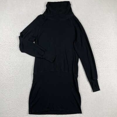 Athleta Dress Womens XS Black Duran Tunic Drop Waist Thumb Slits 964416