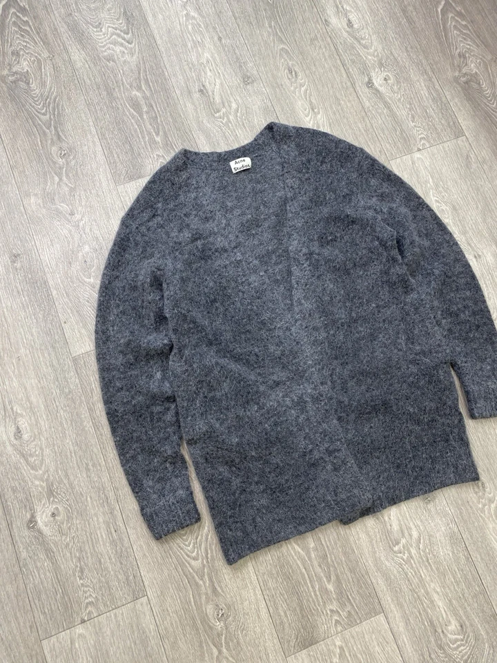 Cárdigan Abierto Acne Studios Raya Paw14 Mohair Mohair Talla S Foto 3 de 4