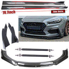 For Hyundai I30n Mk3 Front Rear Bumper Lip 78.7side Skirt Extension Carbon