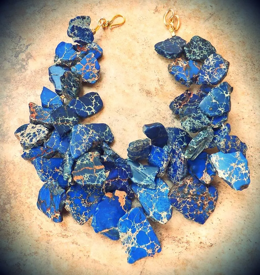 Blue jasper necklace deals