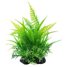 Swell Leafy Green Fern Artificial Plant Realistic Fish Tank Aquarium Decoration