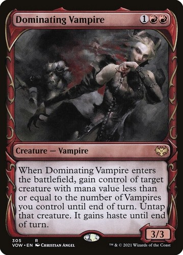 Carta Singola Magic: The Gathering – VOW2-305 Dominating Vampire (Vampira Dominante) – Set Innistrad: Crimson Vow