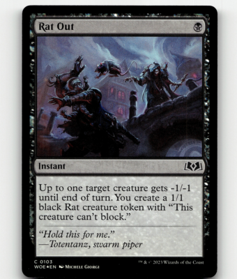 mtg rat card sleeves Fantasy North - Plague Rats - 100 Textured Matte TCG - Fits Magic Commander Pokemon and Other Card Games if a permanent left the battlefield under your control this turn Witch Rat MTG Card Sleeves,