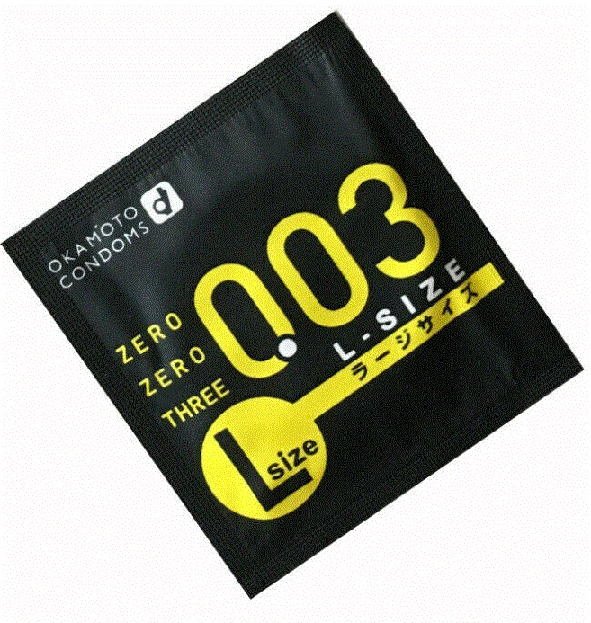 Condones ultrafinos Okamoto 003 L tamaño grande 0,03 mm 10 piezas, hechos en Japón - vendedor de EE. UU. Foto 4 de 4