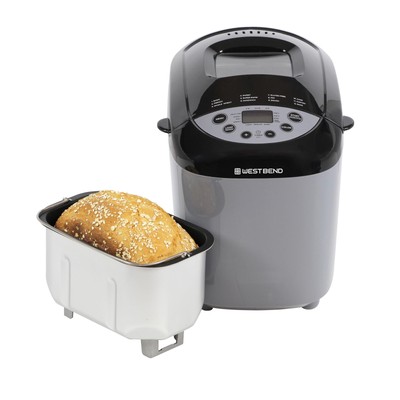 West Bend Hi-Rise Bread Maker Programmable Horizontal Dual Blade with 12 Prog.