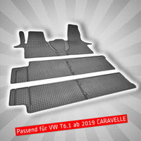 Passgenaue GummifußMatten Passend FüR Vw T6.1 Ab 2019 Caravelle - 9 Sitze