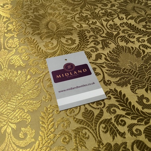 £14,99/m Oro Floreale Metallizzato Indiano Finta Seta Banarsi Broccato Tessuto 45" M282 - Foto 134 di 156