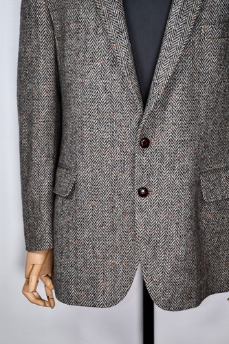 Hardy Amies Aberdeen Tweed Crombie Scotland Wool Blazer Sakko Herren Gr. L - Bild 4 von 11