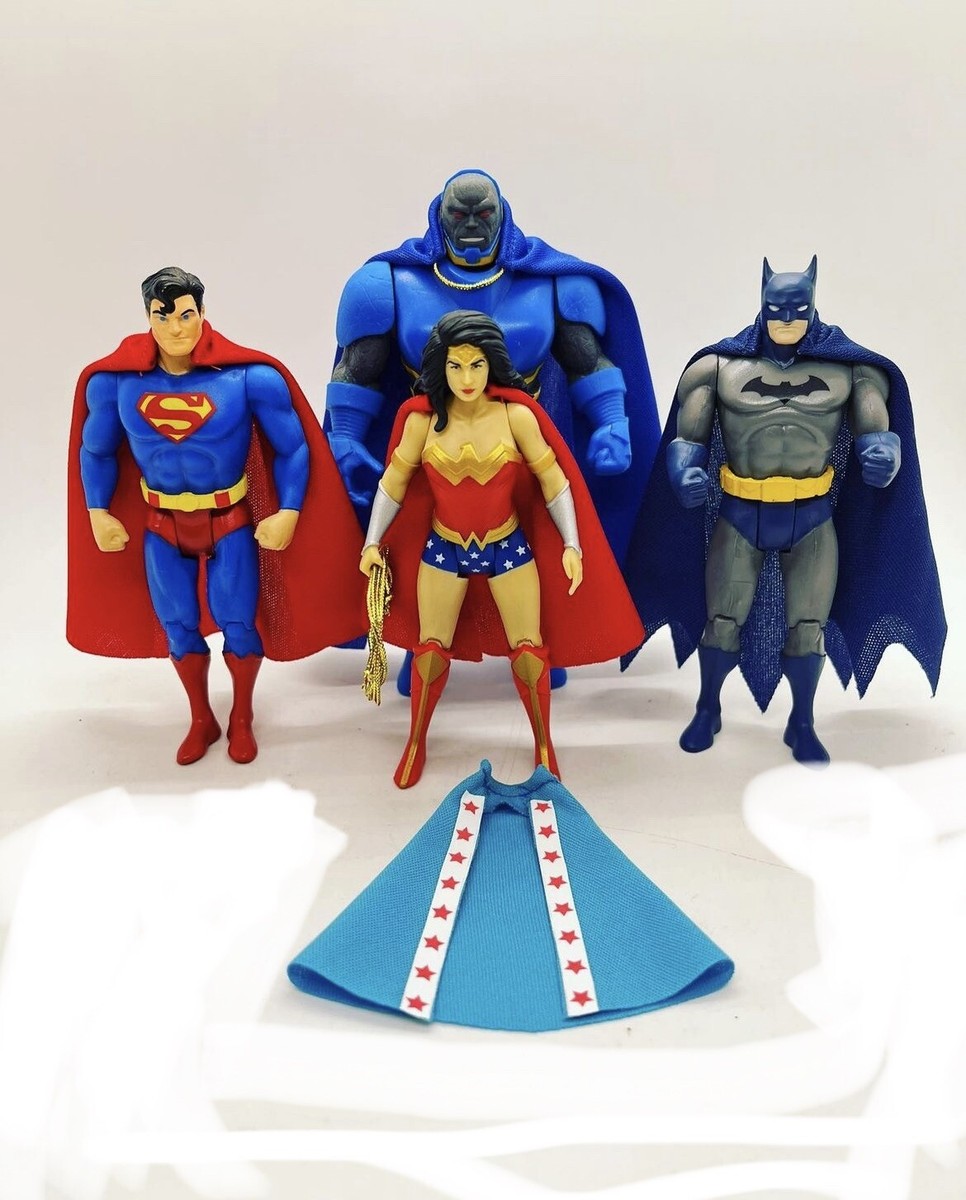 Custom McFarlane Super Powers Cape Set Batman Superman Darkseid