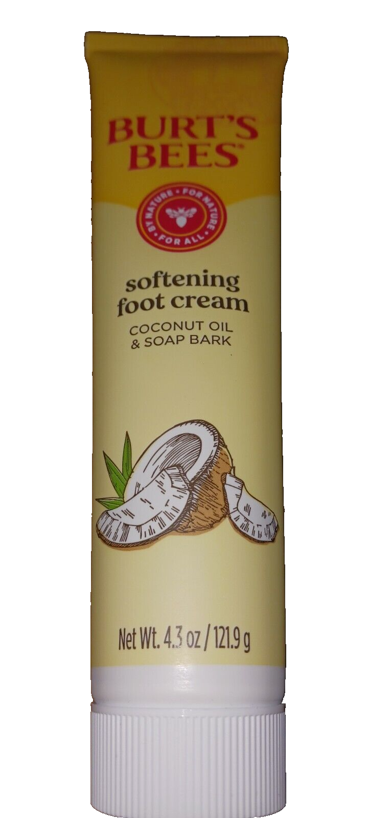BURTS BEES Coconut Oil Foot Cream 4.3 oz Moisturizing Softening Treatment