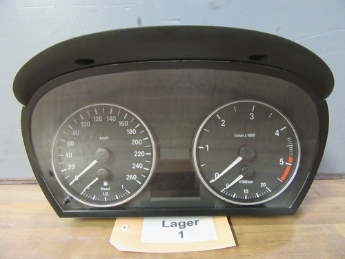 TACHOMETER + BMW 3er E90 E91 E92 E93 320d + Kombiinstrument Original + 9141487
