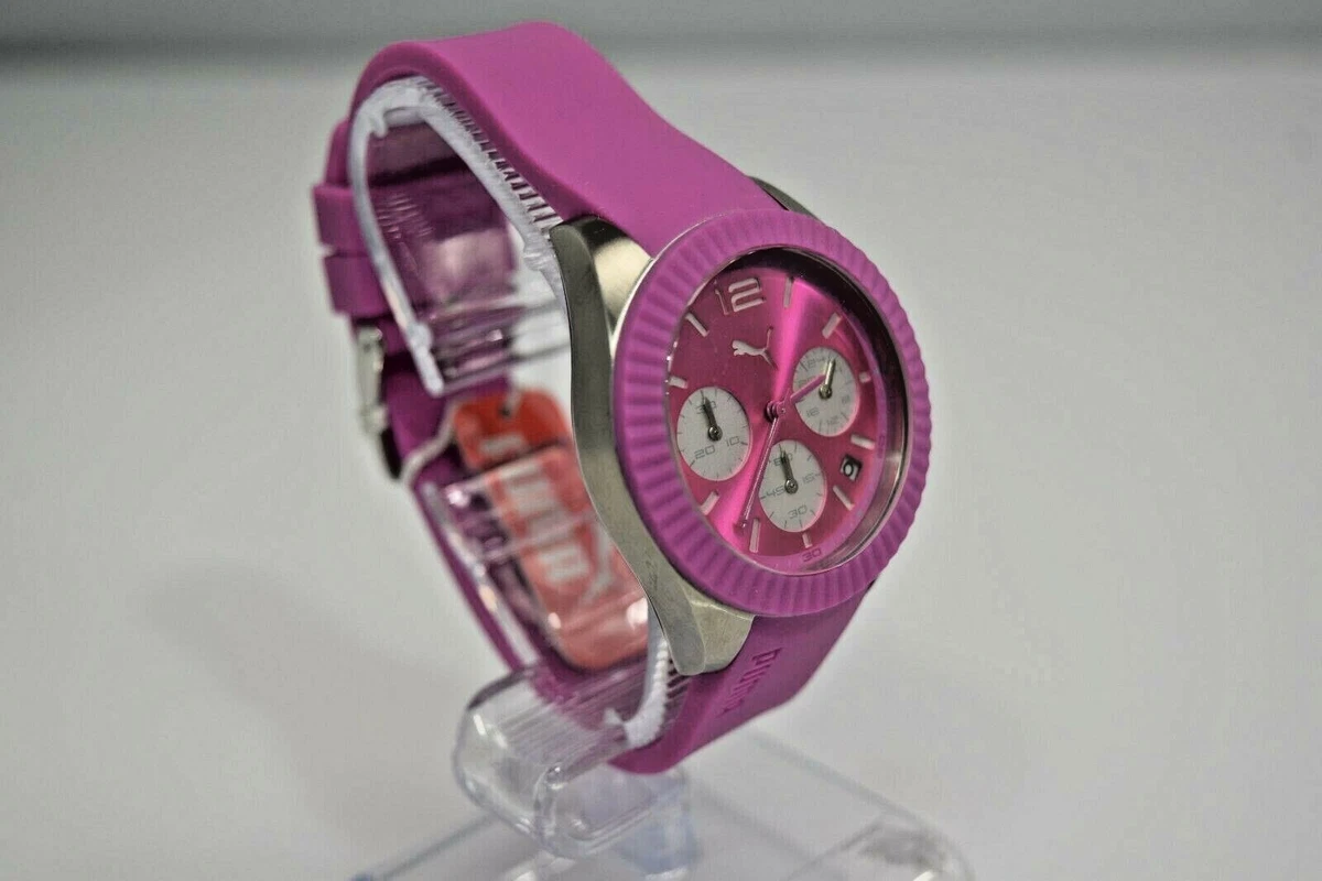 Puma Women s Motor Pink Rubber Chronograph PU102812003 140 Watch