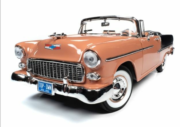 1955 Chevy Belair Coral Gray 1:18 Autoworld 1221 | eBay