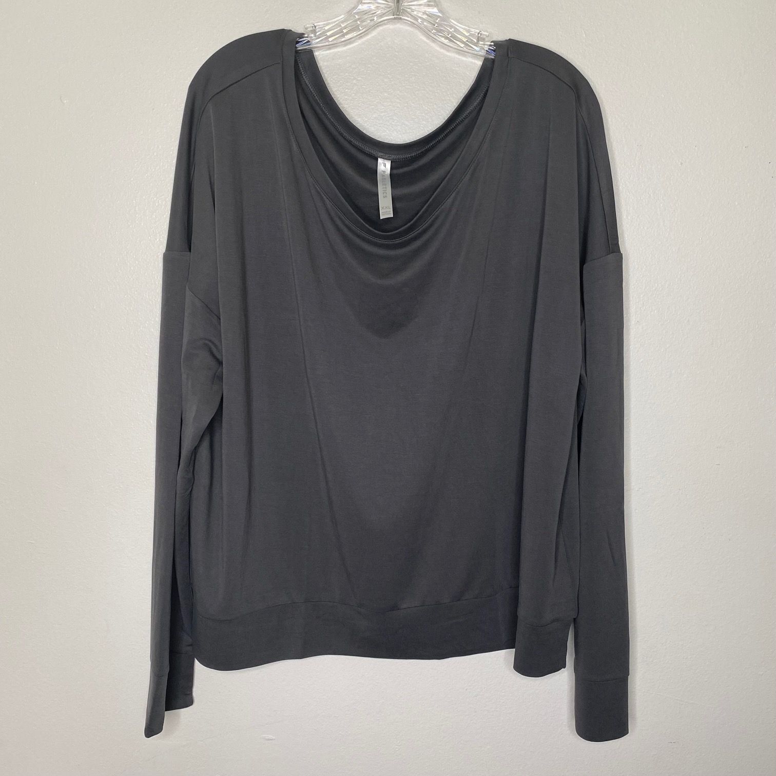 FABLETICS GRAY SCOOP NECK PULLOVER LONG SLEEVE SW… - image 1
