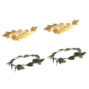 8 Pieces Green Leaf Roman Greek Goddess Laurel Wreath Fancy Dress Headbands
