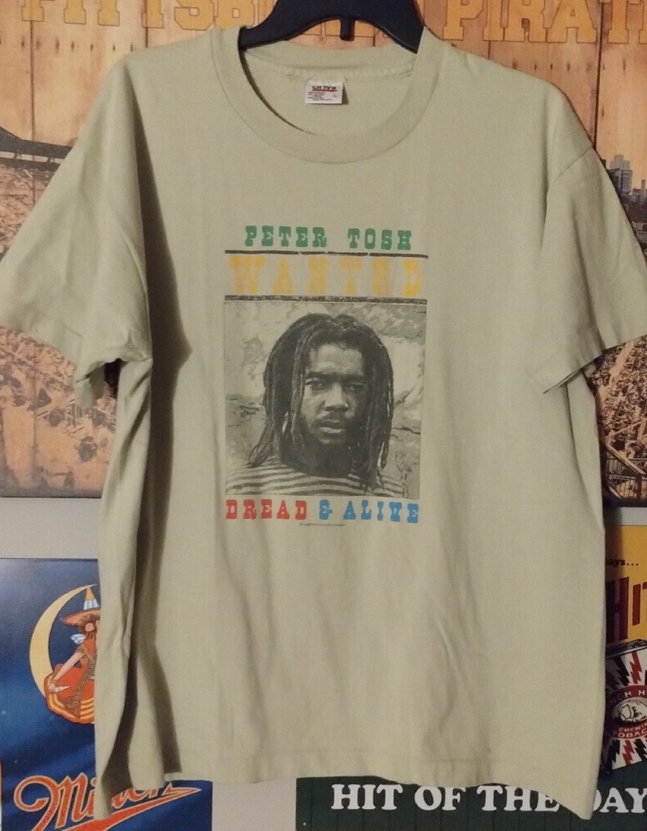 Peter Tosh Wanted Dread & Alive Men's Vintage Graphic Shirt Peter Tosh Wanted Dread & Alive Men's Vintage Graphic Shirt