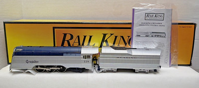 RAILKING O-GA 30-1152-1 CRUSADER READING STEAMER 4-6-2 CAB #118 PROTO-SOUND LNIB