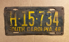 1948 South Carolina license plate H-15-734