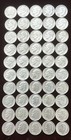 ROOSEVELT DIMES~ROLL LOT of (50) DIMES~90% SILVER~(all 1950's~PHIL. & DENVER) — photo 2