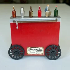 Rare VINTAGE WOODEN MINI DELUXE WONDER BAR COCKTAIL STICKS