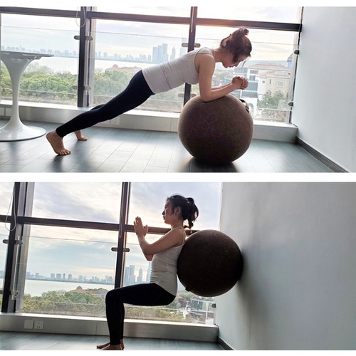 55cm/65cm/75cm Baumwolle+Leinen Schutz Yoga Ball Abdeckung Gymnastikball Protec AZQD - Bild 5 von 10
