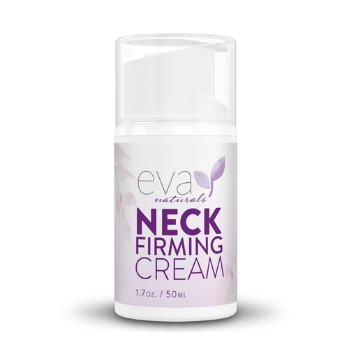 Neck Firming Cream by Eva Naturals (1.7 oz) Airless Pump - Firming Lotion for