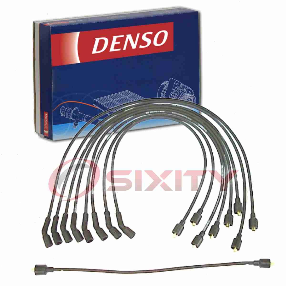 Denso Spark Plug Wire Set for 1966-1969 Chevrolet Bel Air 7.0L V8 Ignition rw