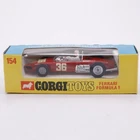 Vintage 1970 Mettoy, Corgi Toys #154 Ferrari Formula 1, in Box Pre-Owned (E-08)