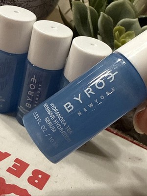 4 BYROE Hydrangea Tea Intensive Hydration Serum in Light Blue ~ .33 fl oz Travel