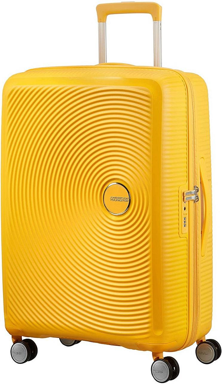 American Tourister Soundbox Spinner 67cm Exp Giallo - Valigie Trolley Medio