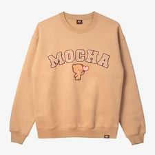 Milk Mocha Bear: Mocha Varsity Crewneck - M