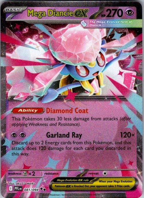 Mega Diancie ex Double Rare ME02: Phantasmal Flames 041/094 NM