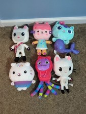 Gabby's Dollhouse Lot of 6 Plush Cakey, Mercat, Baby Box, DJ Catnip, Pandy