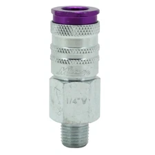 Milton® COLORFIT® HIGHFLOWPRO® Couplers (V-Style, Purple) - 1/4" NPT (Box of 10)