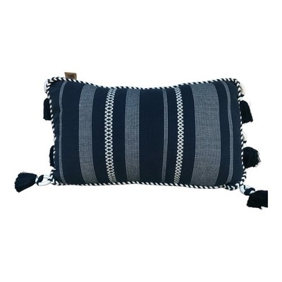 DEVI DESIGNS Tassel Ends Rope Corded Trim Throw Pillow
