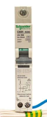 SCHNEIDER RCBO 6 AMP 30mA TYPE C 6A C60H Multi9 C60HC6R30 MERLIN GERIN 26857